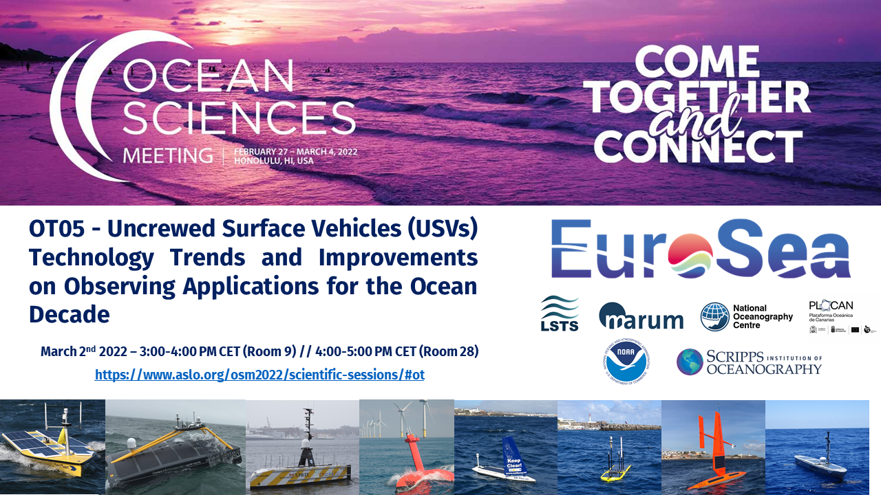 PLOCAN coordina una sesión sobre navegación no tripulada en el Congreso Oceans Sciences Meeting 2022