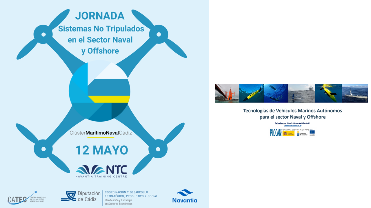 PLOCAN en la Jornada sobre Sistemas No Tripulados para el Sector Naval y Offshore en Cádiz